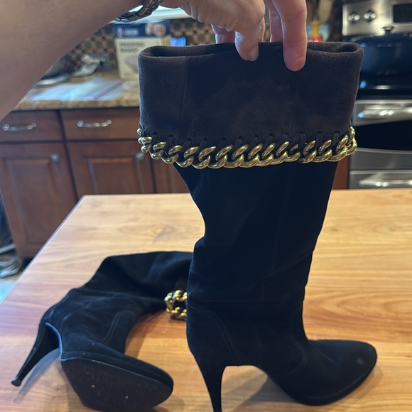 Sergio Rossi suede black and brown boots - Picture 5 of 7